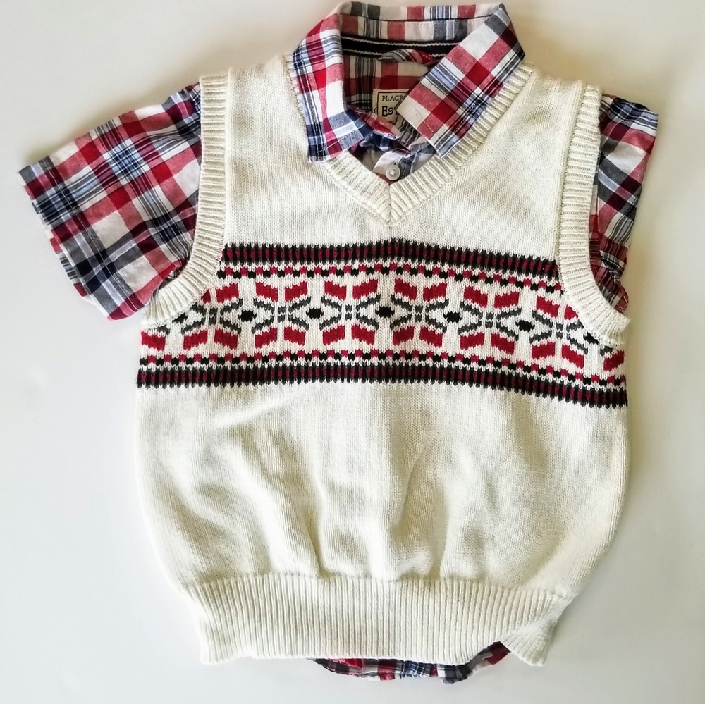 Boys sweater vest combo